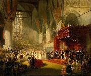 Nicolaas Pieneman The Inauguration of King William II in the Nieuwe Kerk oil painting on canvas